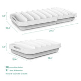 EVERIE Extendable Food Container Lid Organizer – Adjustable Cabinet & Drawer Storage with Removable Dividers (White)