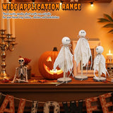 Rustic Wooden Ghost Trio – Farmhouse Halloween Decorations with BOO & Haunted Labels, 3 Sizes