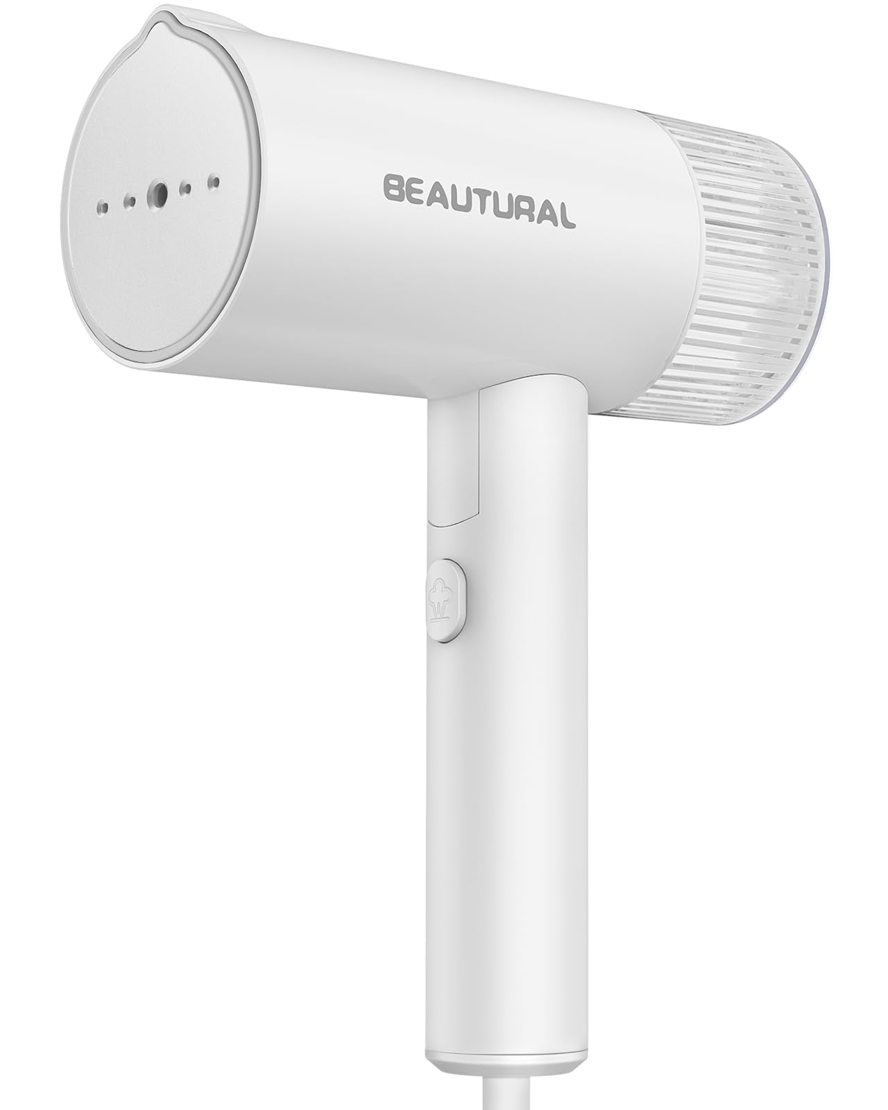 Beautural White Foldable Portable Garment Steamer 1000W Handheld Travel Steam Iron with Leak-Proof Multi-Angle System