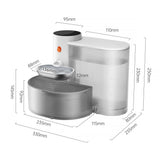 Stainless Steel Smart Pet Water Fountain 3.5L – Filter-Free Wastewater Separation System (White)