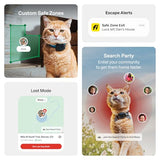 Fi Mini GPS Tracker for Cats LTE Real-Time Tracking Waterproof Smart Collar Attachment with Escape Alerts