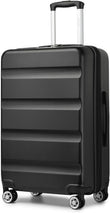 24-Inch Black Expandable Hardshell Checked Suitcase with TSA Lock