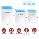 Travel Compression Bags Set, Roll-Up Vacuum Storage Bags for Clothes