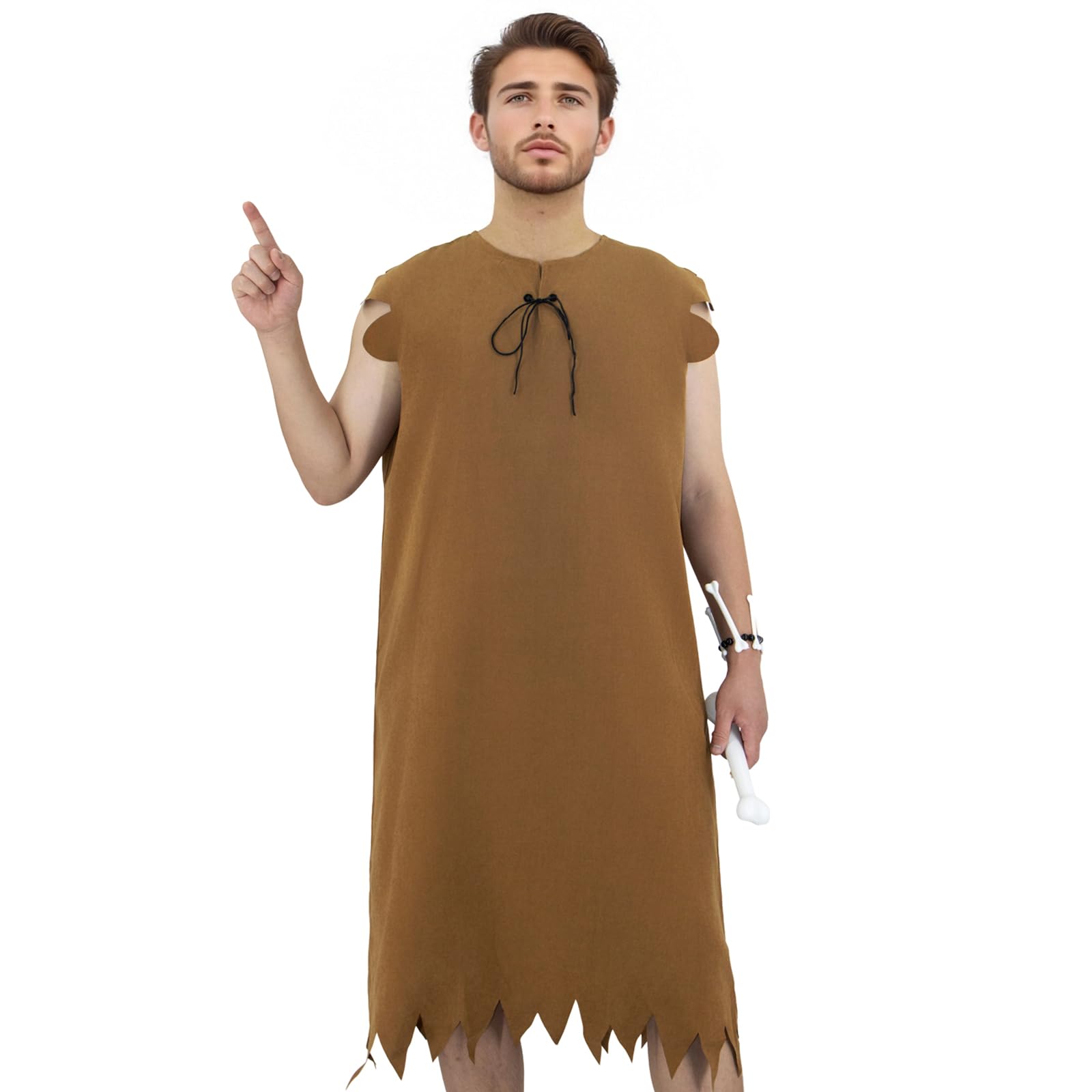 Barney Caveman Costume Set – Prehistoric Stone Age Outfit for Men 🪨🔥