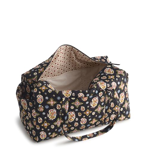 Vera Bradley Premium Cotton Large Original Duffel Bag – Quilted Travel Bag (North Star Sky)
