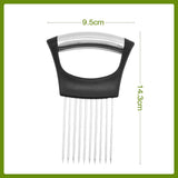 Onion Holder & Slicer Tool – Stainless Steel Prongs, Non-Slip Grip (1 Pack)