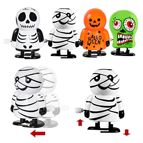 Halloween Wind-Up Toy Assortment – 12pcs Walking & Jumping Halloween Characters for Kids Party Favors
