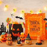 Mini Halloween Pumpkin & Ghost Figurines Set – 7 Resin Garden Ornaments for Table, Cake & DIY Decor