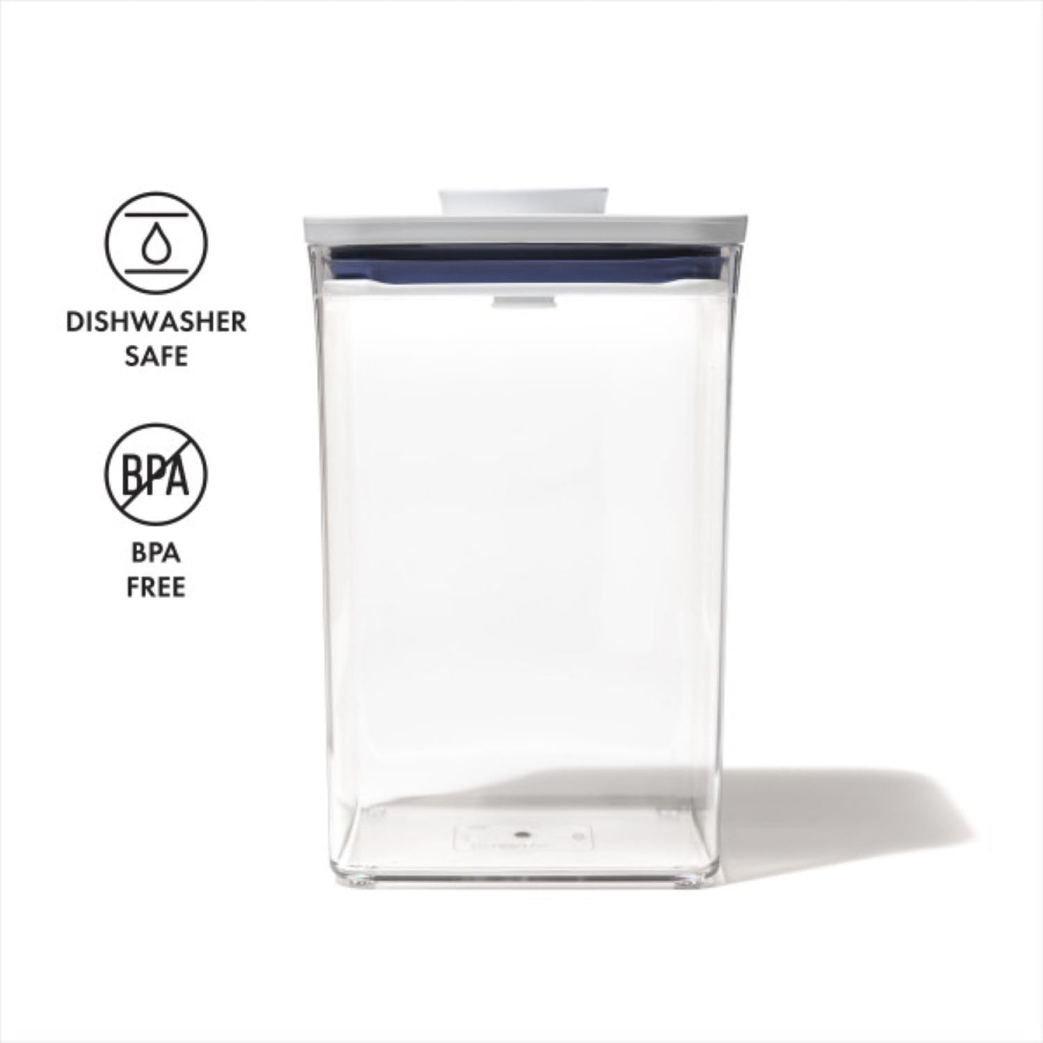 Airtight POP Food Storage Container 4.4 Qt – Stackable BPA-Free Pantry Canister (Clear)