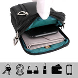 JANKS Small Nylon Crossbody Phone Bag for Women – Lightweight Mini Cell Phone Purse with Adjustable Strap (Black)