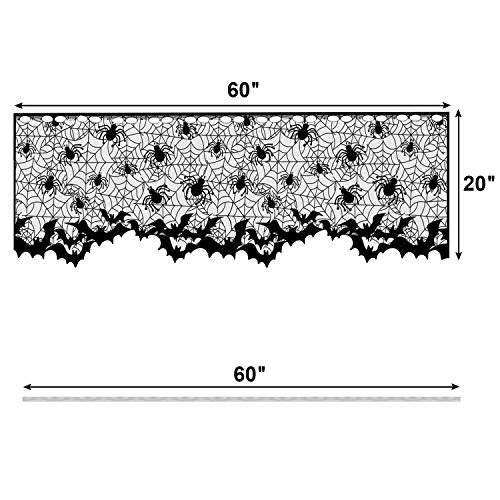 Halloween Lampshade Covers (3-Pack) 🕸️ – Black Lace Spider & Bat Lamp Decorations for Home & Party