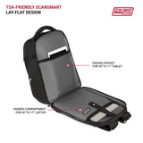 SwissGear Travel Tech Pro Laptop Backpack ScanSmart TSA-Friendly with Organizer Pockets for 16 Inch Laptop