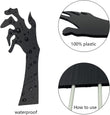 Halloween Black Hand Yard Signs – 5 Pack Durable Plastic Outdoor Decorations with Metal Stakes (15.7 Inches, Black)