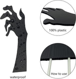 Halloween Black Hand Yard Signs – 5 Pack Durable Plastic Outdoor Decorations with Metal Stakes (15.7 Inches, Black)