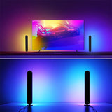 RGB IC Music Sync Light Bars (2-Pack) – USB Powered Ambient Desk & TV Lighting with App & Remote Control – Black