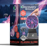 Discovery Plasma Globe Interactive Lightning Lamp – Touch & Sound Reactive Electric Plasma Ball STEM Desk Decor Black