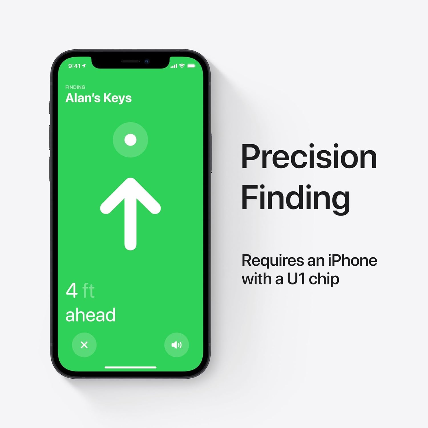 Apple AirTag Bluetooth Tracker, Precision Finding Smart Item Locator with Find My Network and Replaceable Battery