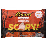 REESE’S White Creme Peanut Butter Ghosts – Snack Size Halloween Candy, 10.2 oz Bag