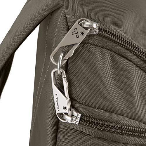 Travelon Classic Anti-Theft Backpack – RFID Secure Lightweight Travel Backpack for Tablet & 13” Laptop (Nutmeg)