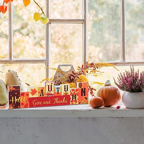 Reversible Wooden Table Sign – “Trick or Treat” & “Give and Thanks” Double-Sided Halloween & Thanksgiving Décor