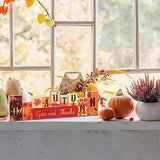 Reversible Wooden Table Sign – “Trick or Treat” & “Give and Thanks” Double-Sided Halloween & Thanksgiving Décor