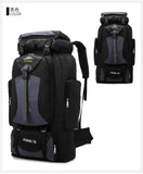 64L Waterproof Mountaineering Backpack – Large Capacity Outdoor Hiking, Camping & Climbing Rucksack with Padded Straps – Light Blue  (≈ 116 karakter ✔)