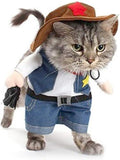 Funny Cowboy Dog Costume – Dark Blue Western Pet Outfit for Halloween & Parties