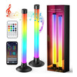 LotusLamp RGBW TV LED Light Bars with Audio Sync, 64+ Dynamic Modes & App Control – White + Black