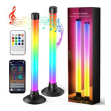 LotusLamp RGBW TV LED Light Bars with Audio Sync, 64+ Dynamic Modes & App Control – White + Black