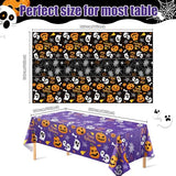 Halloween Tablecloth – Large 52x87" Plastic Table Cover for Spooky Indoor & Outdoor Party Decorations