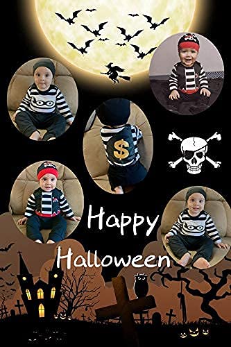 Gray Baby Pirate Costume – Soft Cotton Romper Set with Pants and Hat for Halloween, Fall & Daily Wear