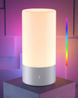 360° Silver Touch Table Lamp – Dimmable RGB Nightstand Light with 3 Brightness Levels