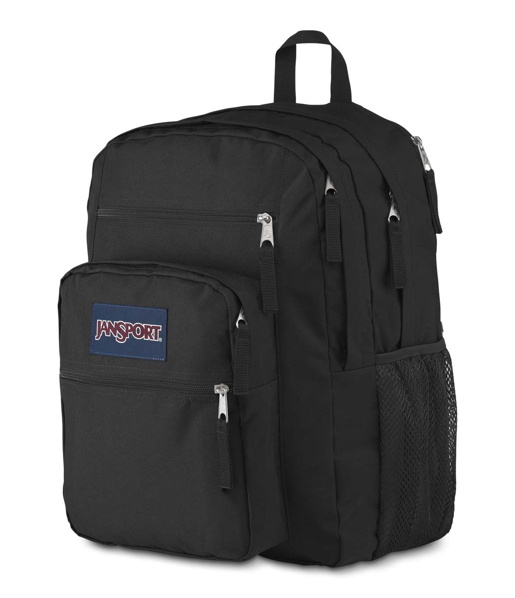 JanSport Big Student Laptop Backpack with 15″ Laptop Sleeve – Classic 2-Compartment School & Everyday Backpack (Black)