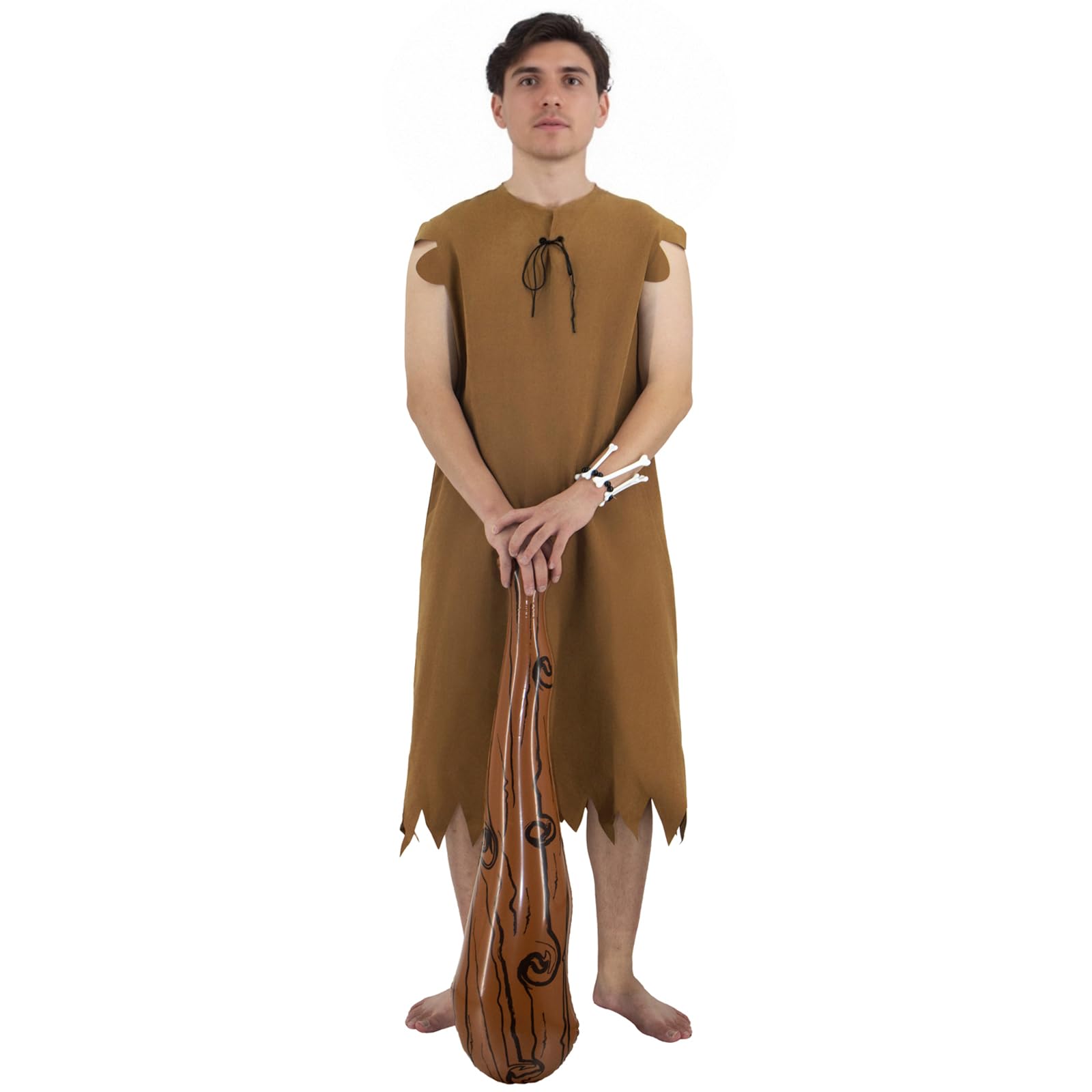 Barney Caveman Costume Set – Prehistoric Stone Age Outfit for Men 🪨🔥