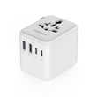 TESSAN 5-in-1 Universal Travel Adapter with Dual USB-C & 4 USB Ports, Worldwide International Plug Charger 2500W for Europe UK USA Australia – Grey 20W