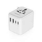 TESSAN 5-in-1 Universal Travel Adapter with Dual USB-C & 4 USB Ports, Worldwide International Plug Charger 2500W for Europe UK USA Australia – Grey 20W