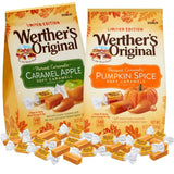 Werther’s Limited Edition Fall 2025 Soft Caramels – 2-Pack (Caramel Apple & Pumpkin Spice, 8.57oz Each) – Individually Wrapped Gourmet Candies