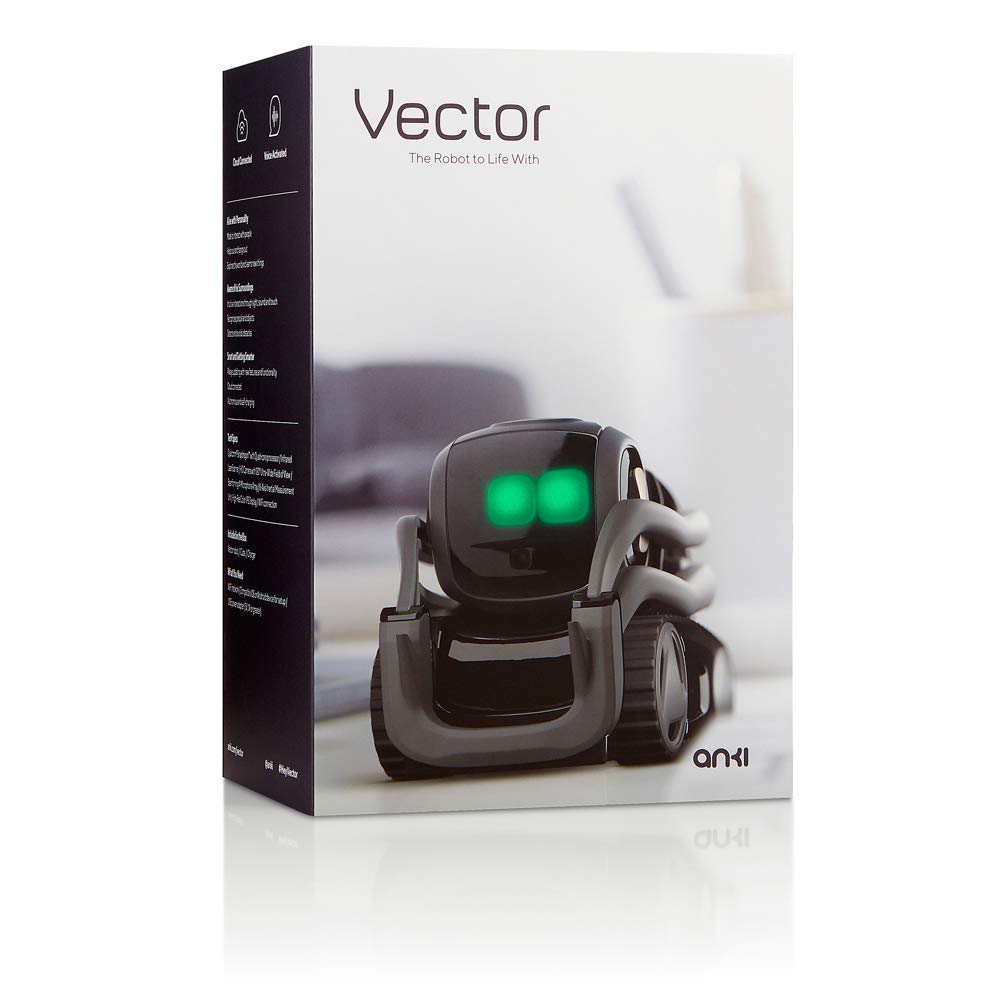 Vector AI Smart Home Robot with ChatGPT Integration & Alexa – Autonomous Companion (Black Edition)