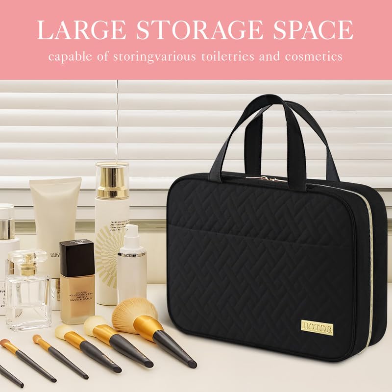 Hanging Travel Toiletry Bag Organizer – Waterproof Cosmetic & Makeup Storage Bag with Hook