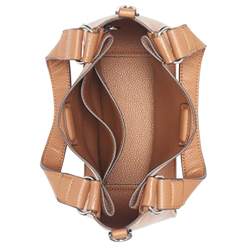 Calvin Klein Estelle Vegan Leather Crossbody Bag – Chic Everyday Purse with Adjustable Strap (Caramel)