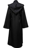 Men’s Black Witch Cloak – Adult Hooded Halloween Robe for Cosplay & Parties