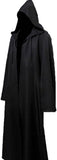 Men’s Black Witch Cloak – Adult Hooded Halloween Robe for Cosplay & Parties