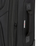 SwissGear Sion Softside Expandable Carry-On Luggage 21”, 360° Spinner Wheels Lightweight Travel Suitcase (Black)