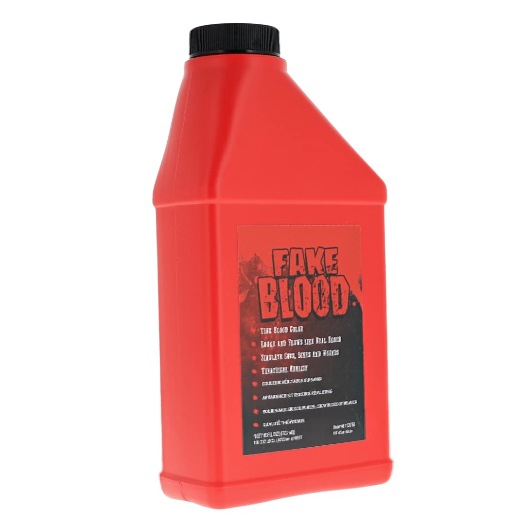 Realistic Stage Blood – 16oz Pint Fake Blood for Halloween Makeup & Cosplay (Non-Toxic, Washable)