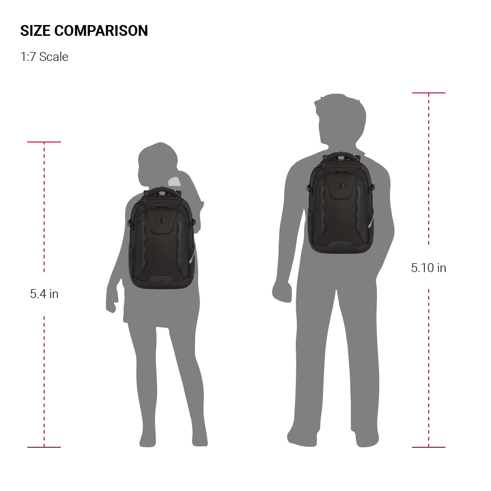 SwissGear Travel Tech Pro Laptop Backpack ScanSmart TSA-Friendly with Organizer Pockets for 16 Inch Laptop