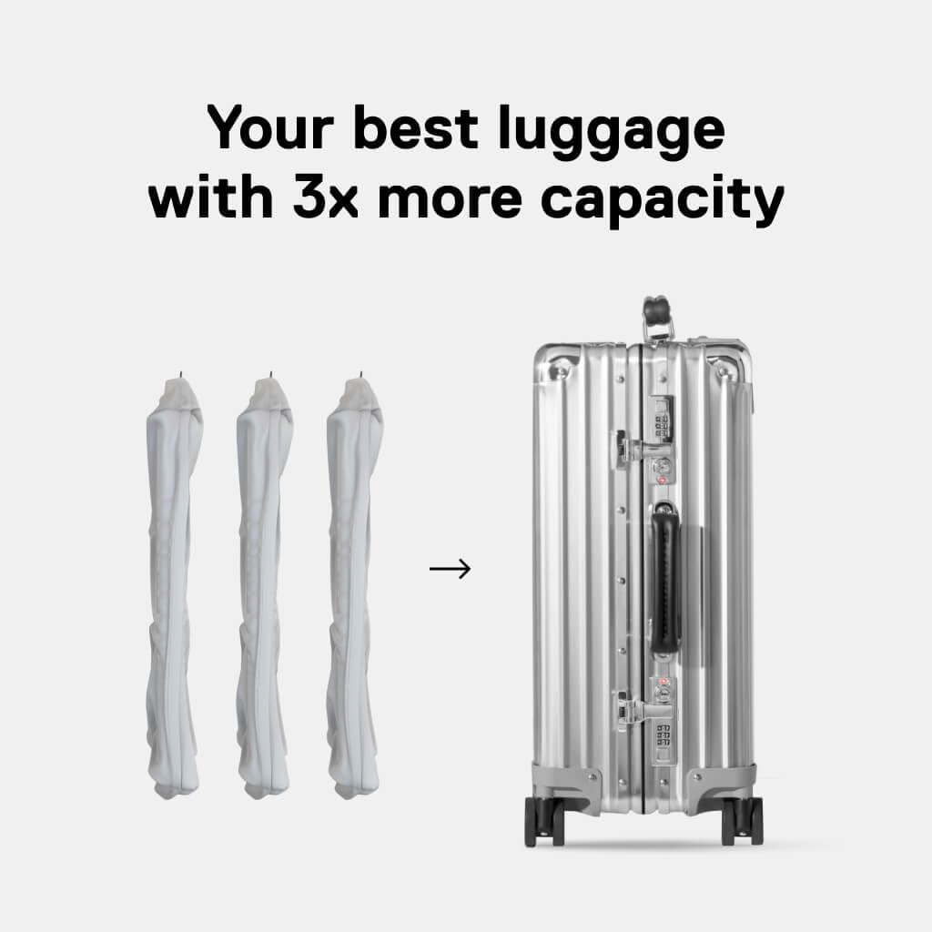 Ekster Vacuum Travel Bags with Portable Pump, Compression Packing Cubes for Luggage Space Saving Travel Organizer