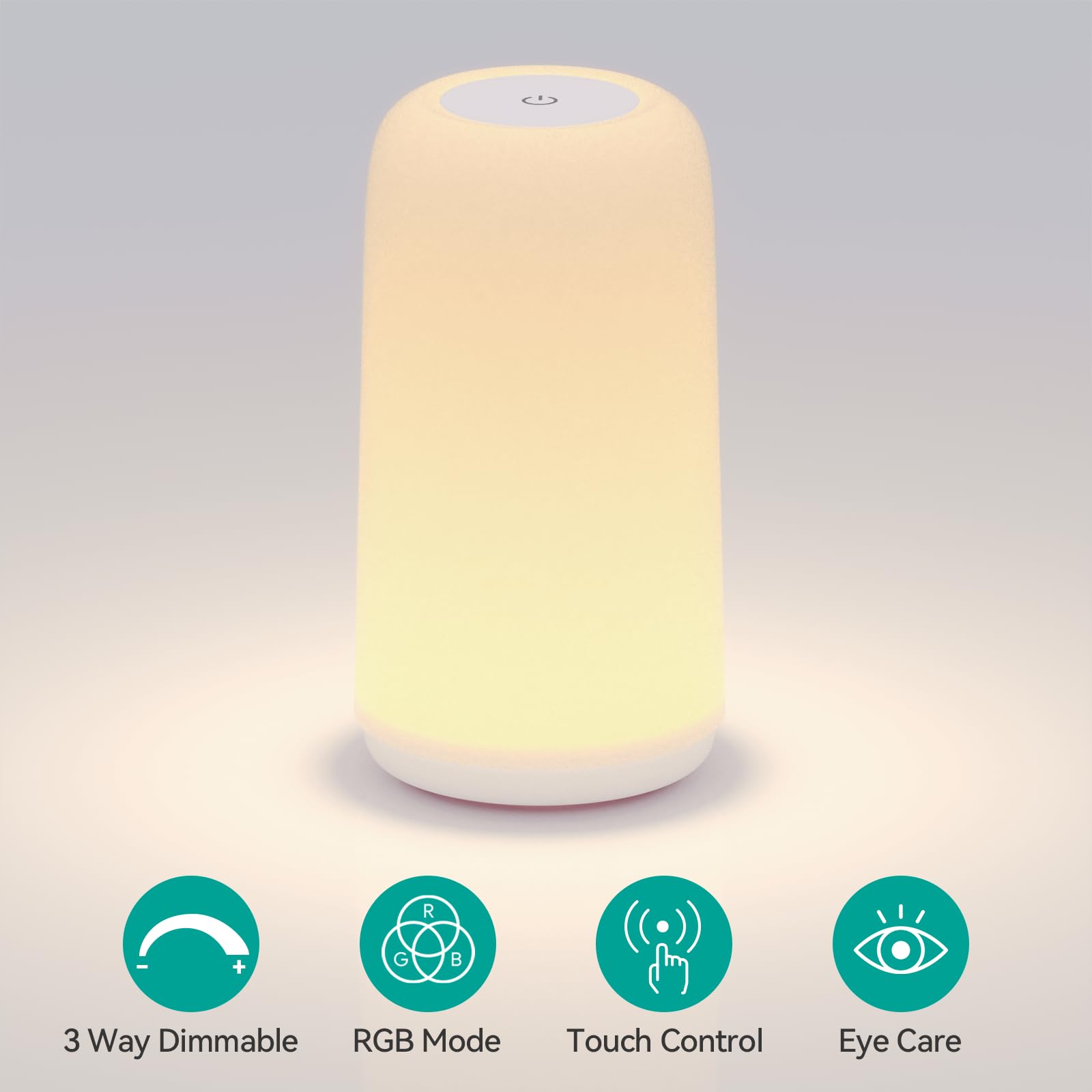 Modern RGB Touch Table Lamp – Dimmable Nightstand Light with Sleep Mode & 3 Brightness Levels