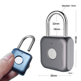 Compact Fingerprint Smart Padlock with USB Rechargeable Battery, Portable Biometric Security Lock for Gym, Travel & Personal Storage