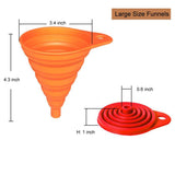 Collapsible Silicone Funnel Set – Heat Resistant Kitchen Funnels (4 pcs)