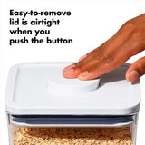 Airtight POP Food Storage Containers Set – 5-Piece Stackable Pantry Canisters (White)